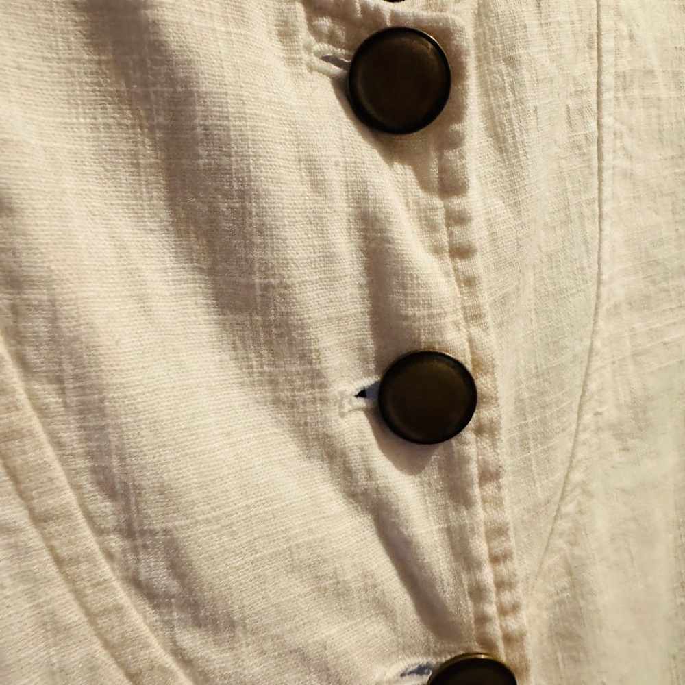 Free People Back it up waistcoat - white size large - Picture 4 of 6